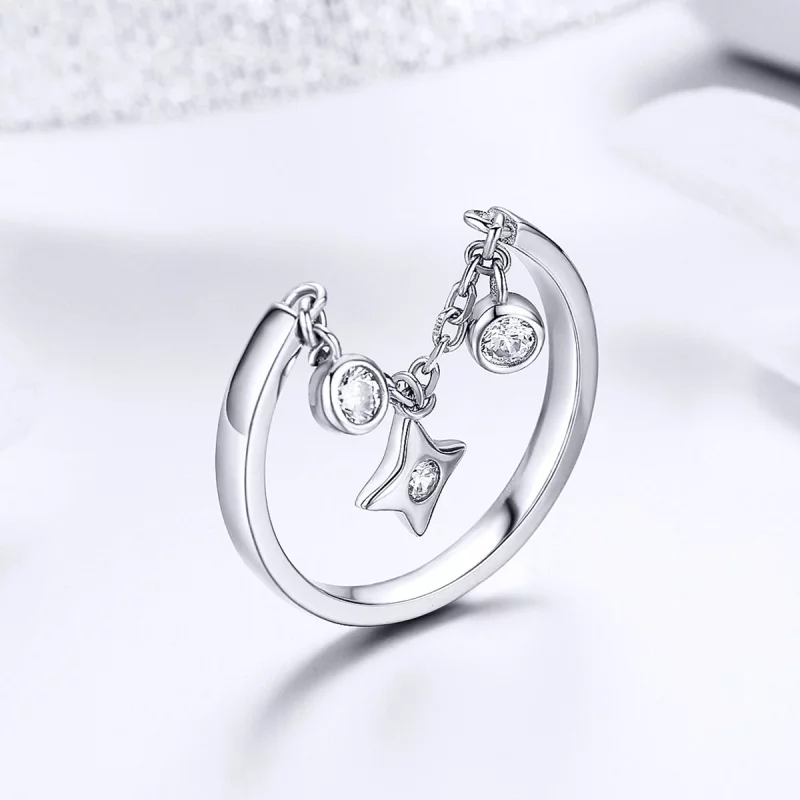 (image pour) Bague Ouverte Style PANDORA Ciel étoilé - SCR408 - Afficher 5
