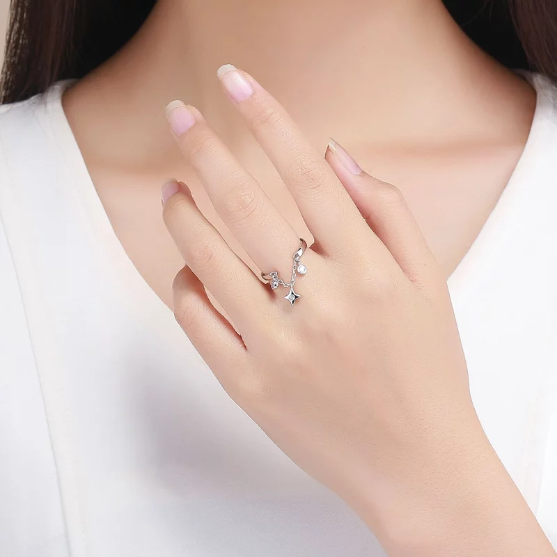 (image pour) Bague Ouverte Style PANDORA Ciel étoilé - SCR408 - Afficher 7