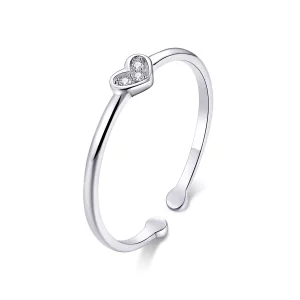 (image pour) Bague Ouverte Style PANDORA coeur de dame - SCR491