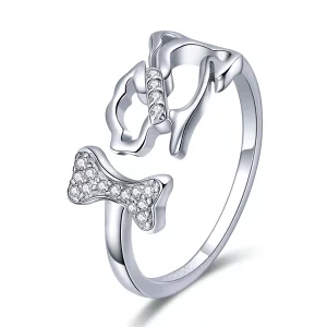 (image pour) Bague Ouverte Style PANDORA Compagnie du chien - SCR416