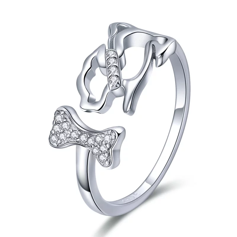 (image pour) Bague Ouverte Style PANDORA Compagnie du chien - SCR416