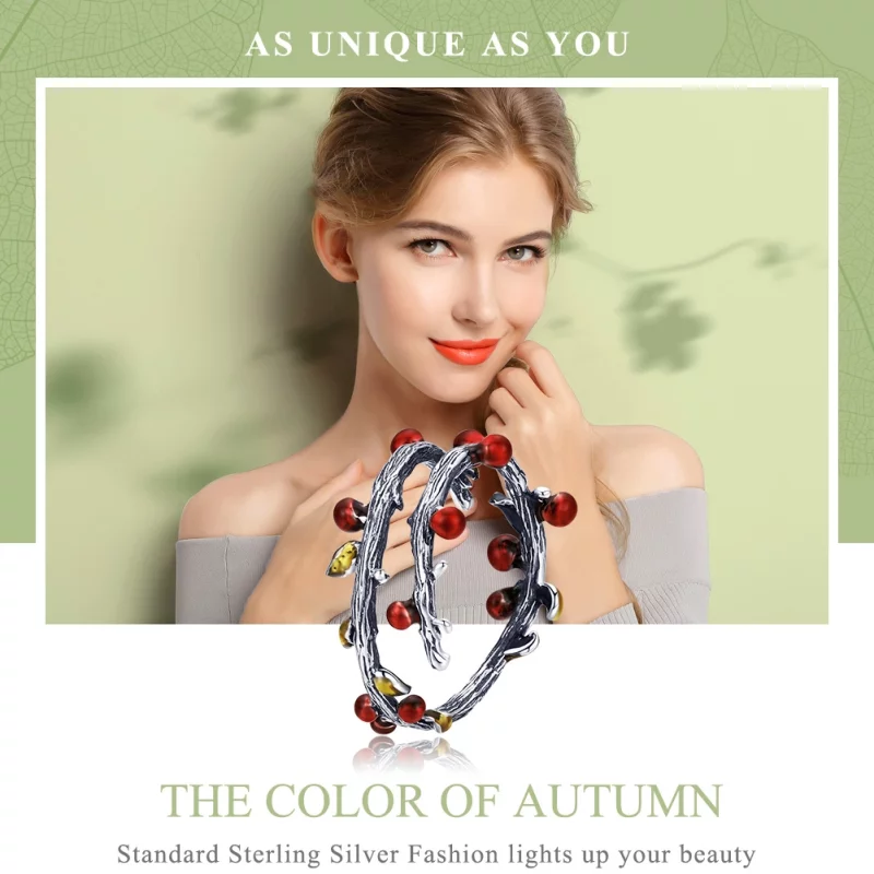(image pour) Bague Ouverte Style PANDORA Couleurs d'automne - SCR442 - Afficher 2
