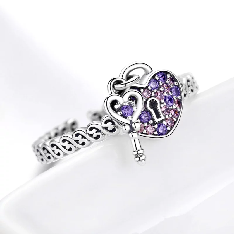 (image pour) Bague Ouverte Style PANDORA Douce promesse - SCR486 - Afficher 5