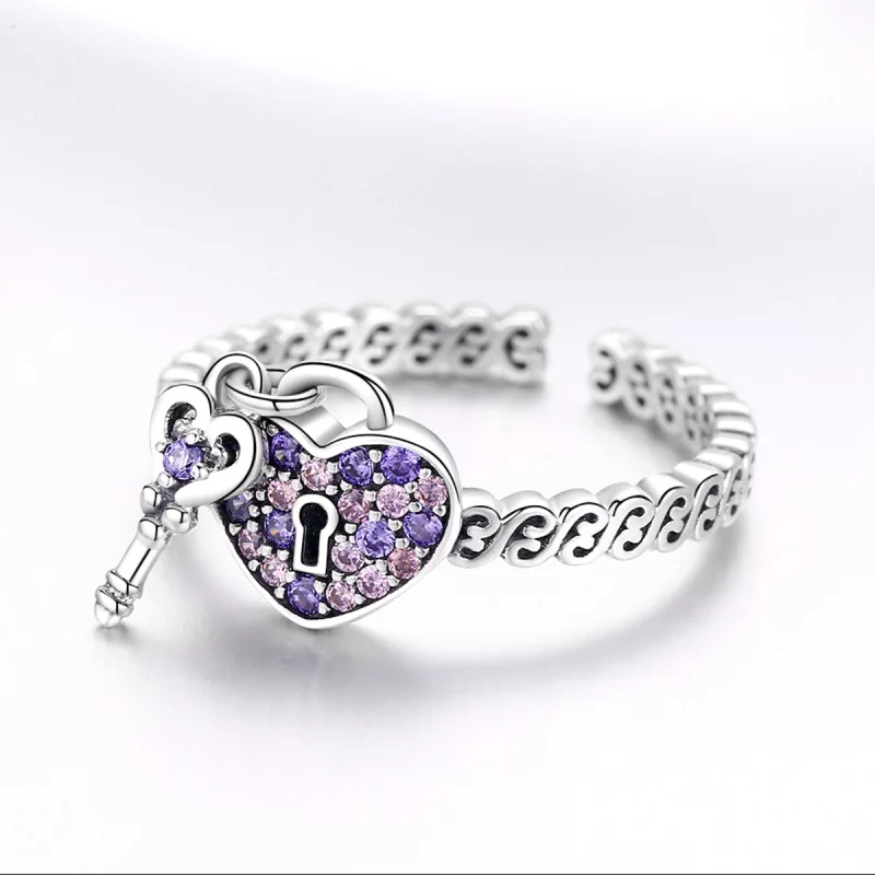 (image pour) Bague Ouverte Style PANDORA Douce promesse - SCR486 - Afficher 6