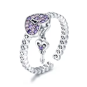 (image pour) Bague Ouverte Style PANDORA Douce promesse - SCR486