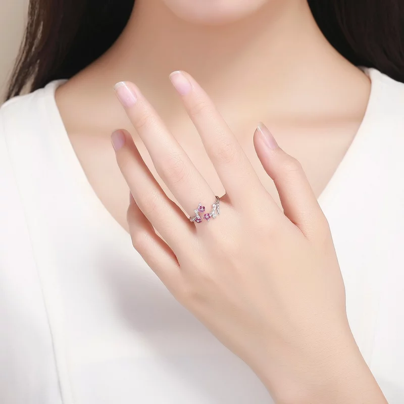 (image pour) Bague Ouverte Style PANDORA Douceur d'hiver - BSR022 - Afficher 5