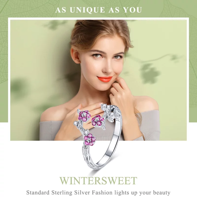 (image pour) Bague Ouverte Style PANDORA Douceur d'hiver - BSR022 - Afficher 6