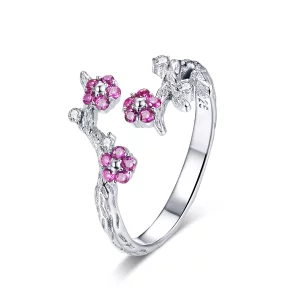 (image pour) Bague Ouverte Style PANDORA Douceur d'hiver - BSR022