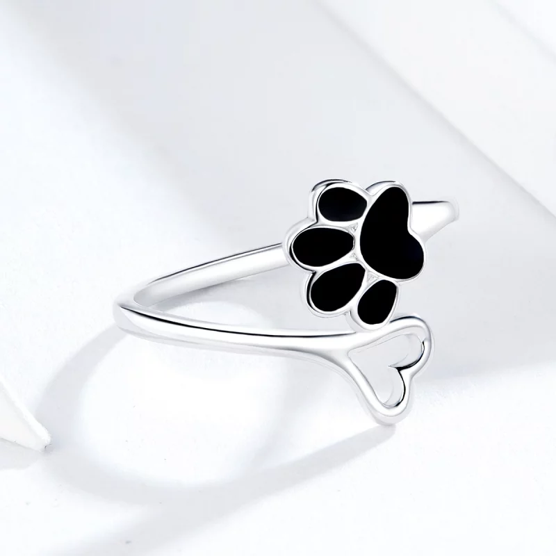 (image pour) Bague Ouverte Style PANDORA Griffes de chat - SCR584 - Afficher 2