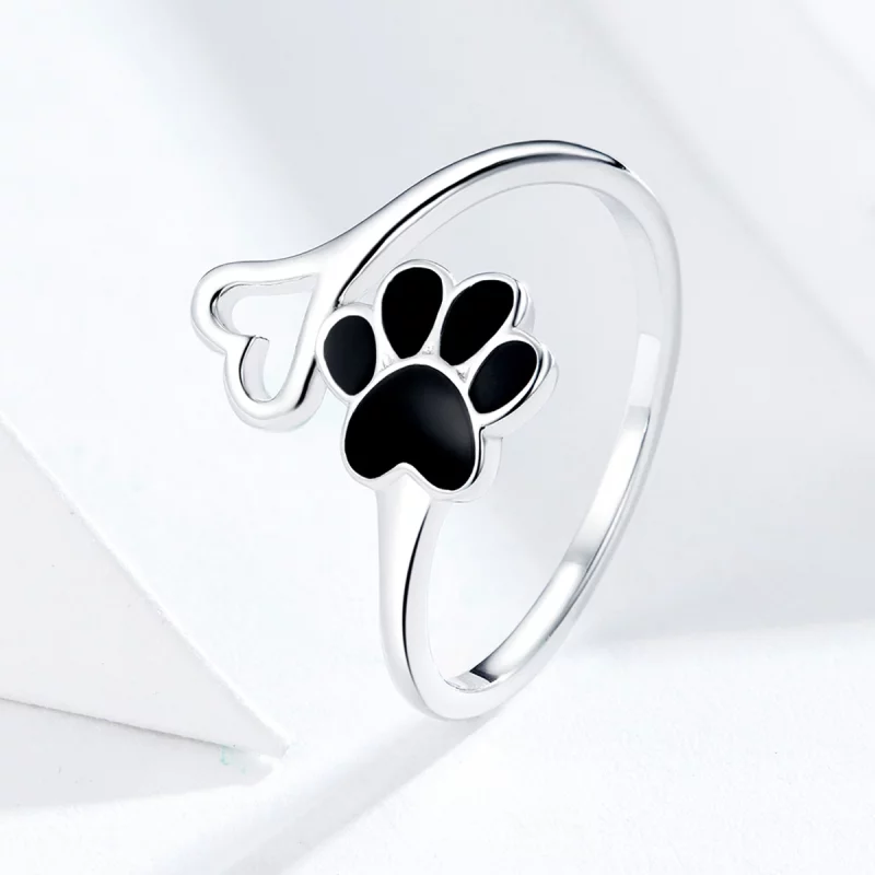 (image pour) Bague Ouverte Style PANDORA Griffes de chat - SCR584 - Afficher 3