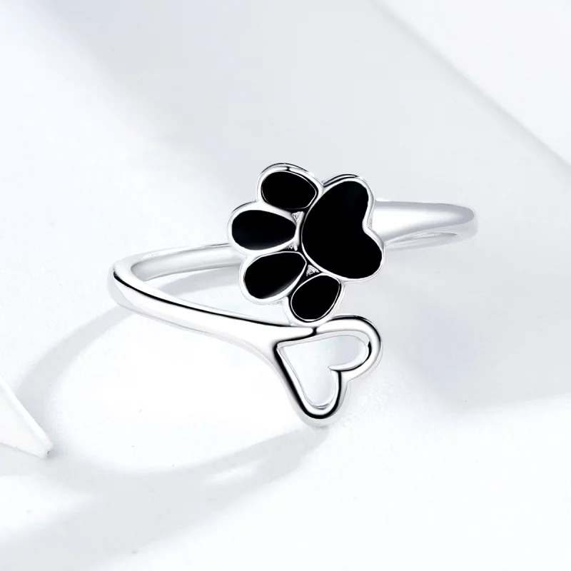 (image pour) Bague Ouverte Style PANDORA Griffes de chat - SCR584 - Afficher 4