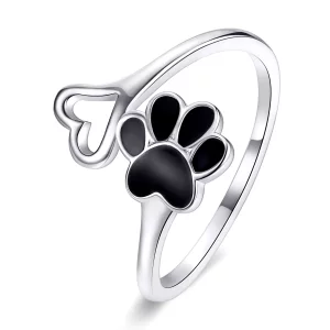 (image pour) Bague Ouverte Style PANDORA Griffes de chat - SCR584