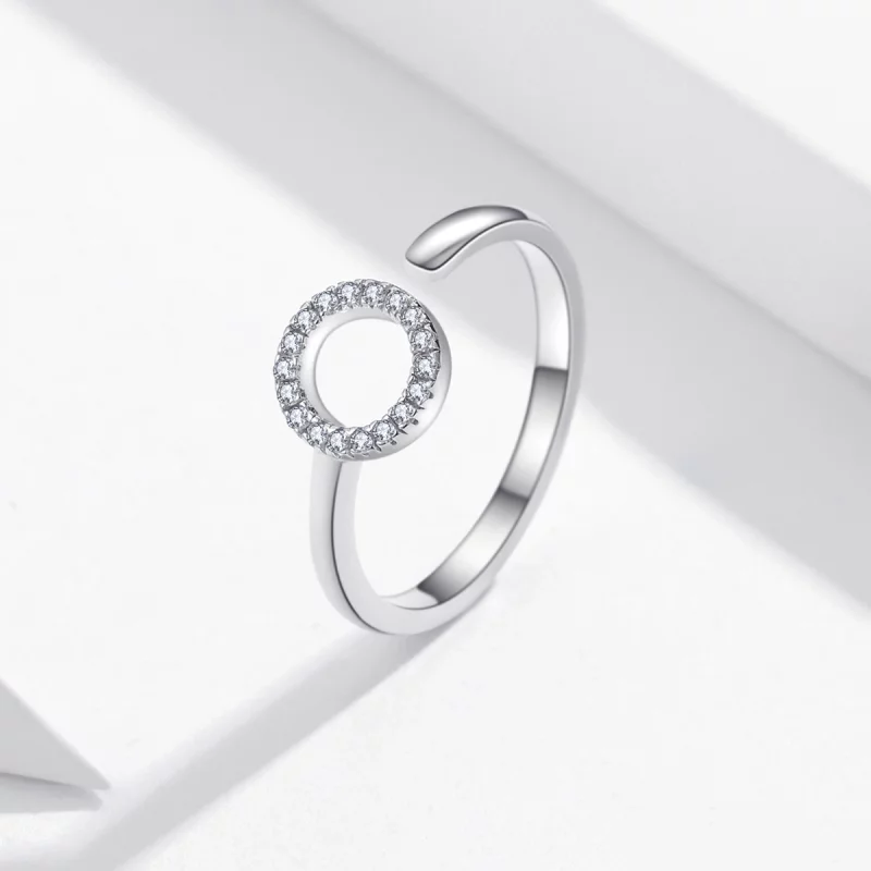 (image pour) Bague Ouverte Style PANDORA Halo - SCR545 - Afficher 2