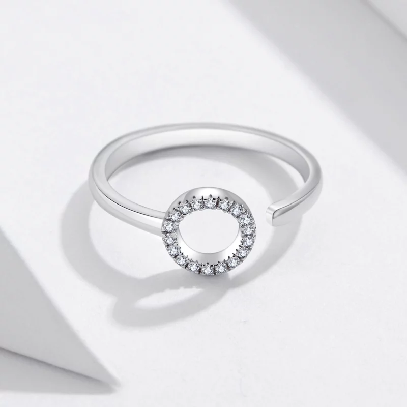 (image pour) Bague Ouverte Style PANDORA Halo - SCR545 - Afficher 4