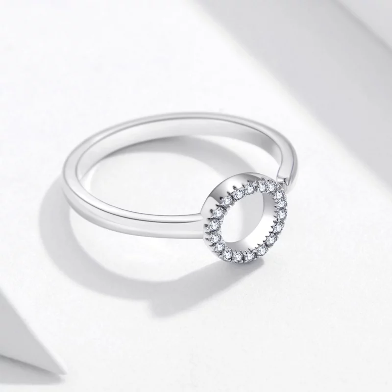 (image pour) Bague Ouverte Style PANDORA Halo - SCR545 - Afficher 5