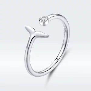 (image pour) Bague Ouverte Style PANDORA Larme de sirène - SCR618-A
