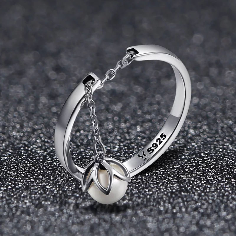 (image pour) Bague Ouverte Style PANDORA Larmes de fleurs - SCR165 - Afficher 4