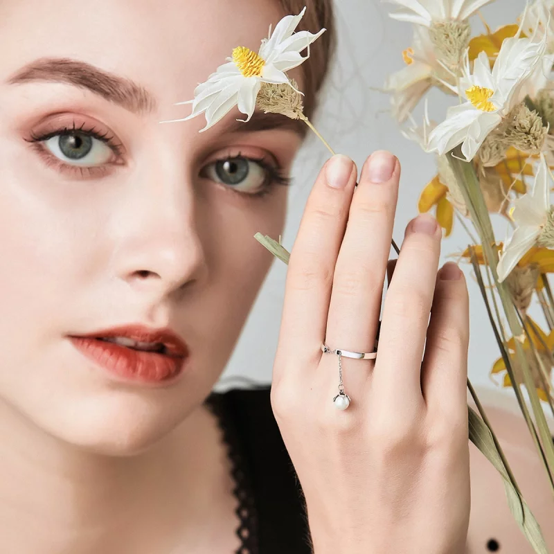 (image pour) Bague Ouverte Style PANDORA Larmes de fleurs - SCR165 - Afficher 5