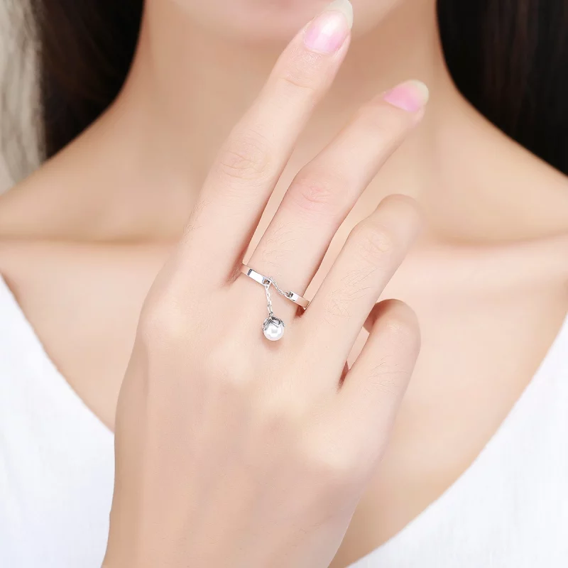(image pour) Bague Ouverte Style PANDORA Larmes de fleurs - SCR165 - Afficher 8
