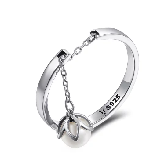(image pour) Bague Ouverte Style PANDORA Larmes de fleurs - SCR165