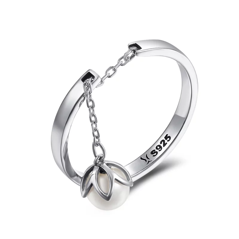 (image pour) Bague Ouverte Style PANDORA Larmes de fleurs - SCR165
