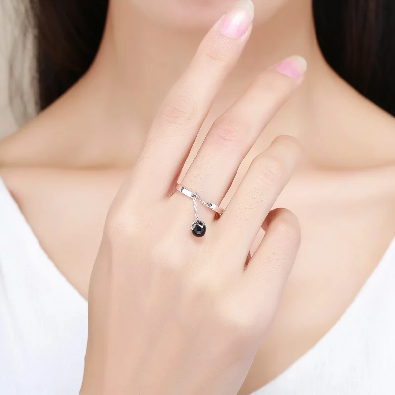 (image pour) Bague Ouverte Style PANDORA Larmes de fleurs - SCR314 - Afficher 3