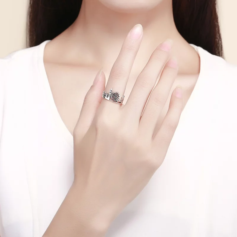 (image pour) Bague Ouverte Style PANDORA Londres - SCR474 - Afficher 7