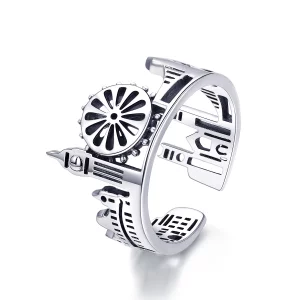 (image pour) Bague Ouverte Style PANDORA Londres - SCR474