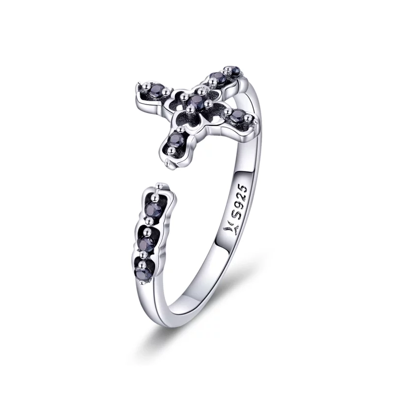 (image pour) Bague Ouverte Style PANDORA Lumière de la croix - SCR447