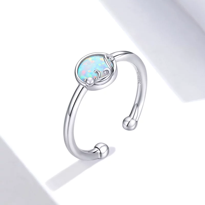 (image pour) Bague Ouverte Style PANDORA minou en éclat - SCR651 - Afficher 2