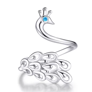 Bague Ouverte Style PANDORA Paon - SCR592 (image pour) Bague Ouverte Style PANDORA Paon - SCR592