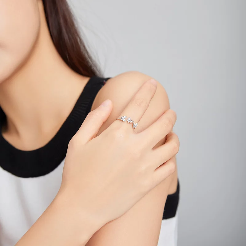 (image pour) Bague Ouverte Style PANDORA Papillon - SCR704 - Afficher 6