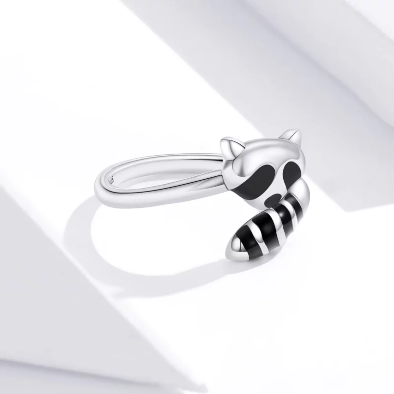 (image pour) Bague Ouverte Style PANDORA Petit Raton Laveur - SCR652 - Afficher 4