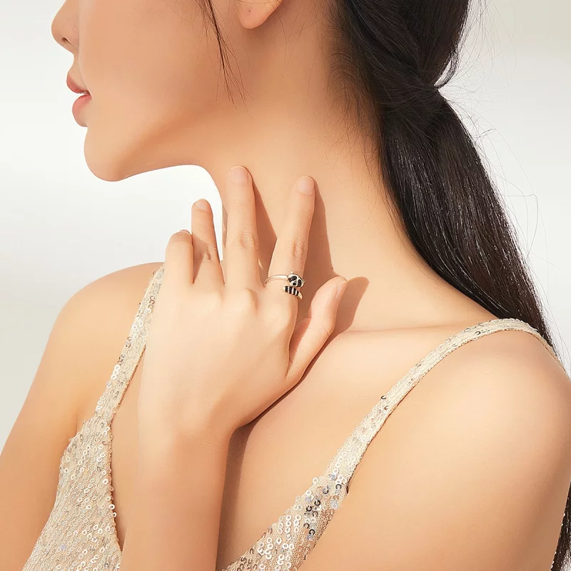 (image pour) Bague Ouverte Style PANDORA Petit Raton Laveur - SCR652 - Afficher 7
