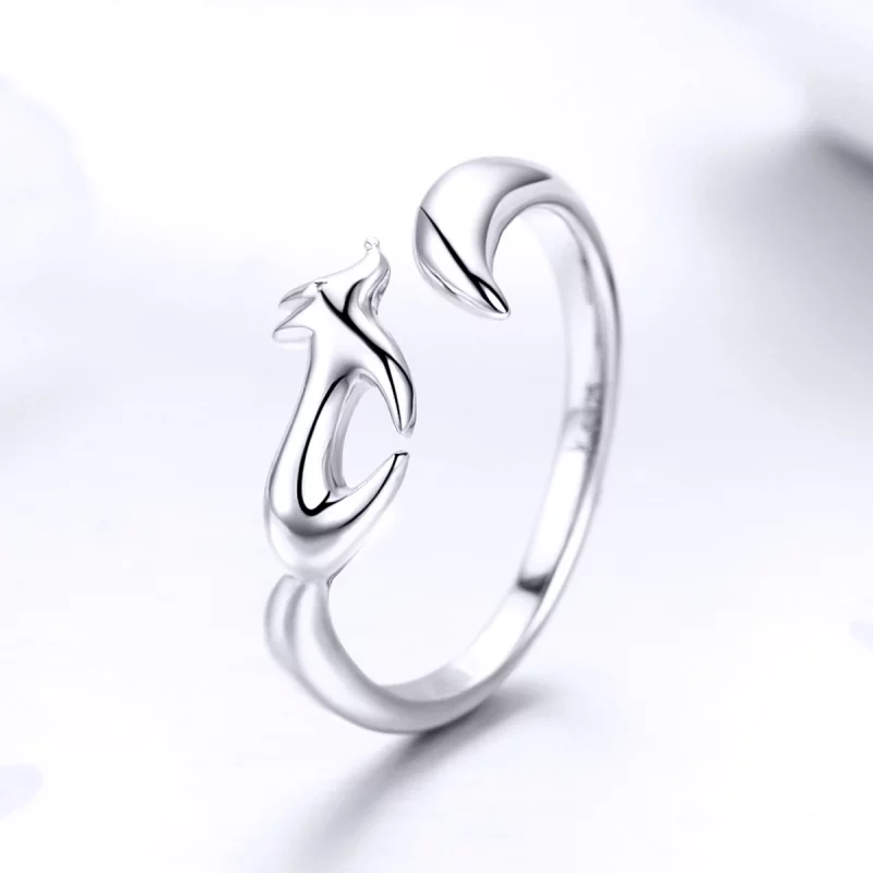 (image pour) Bague Ouverte Style PANDORA Petit renard - SCR478 - Afficher 4
