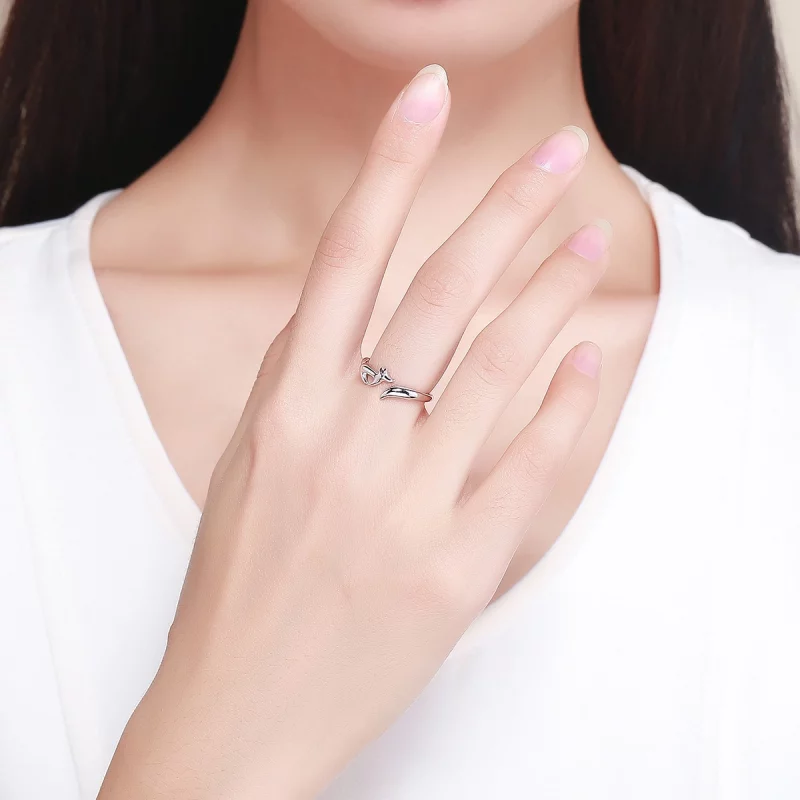 (image pour) Bague Ouverte Style PANDORA Petit renard - SCR478 - Afficher 7