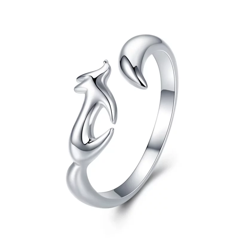 (image pour) Bague Ouverte Style PANDORA Petit renard - SCR478