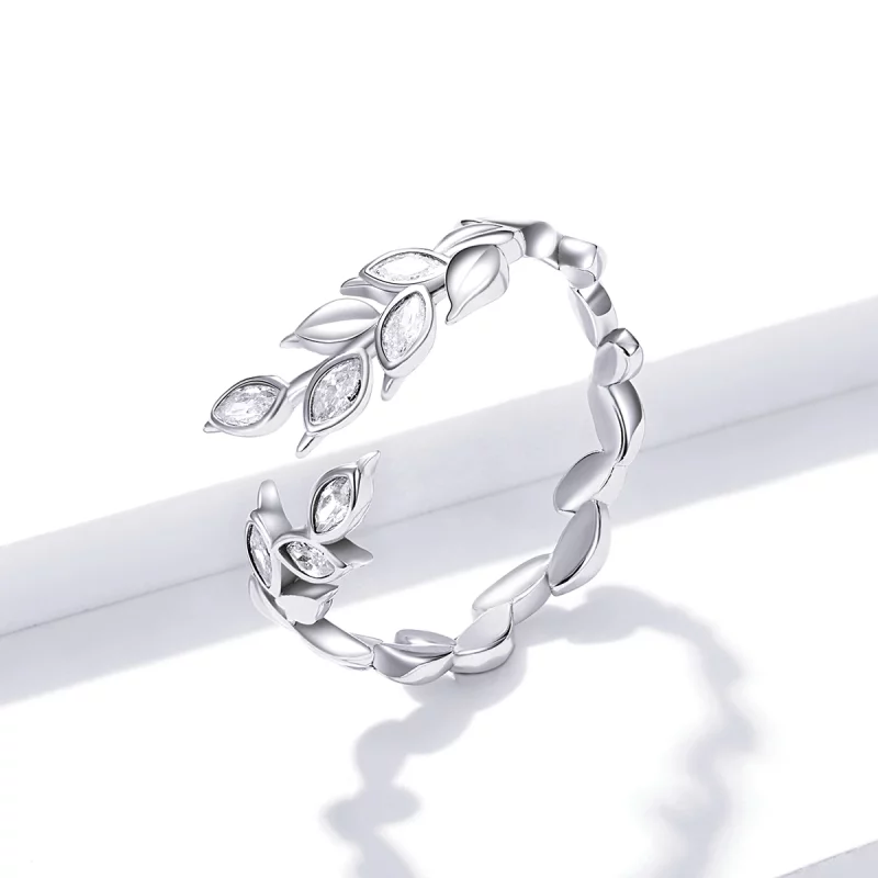 (image pour) Bague Ouverte Style PANDORA Épi de blé brillant - BSR135 - Afficher 2