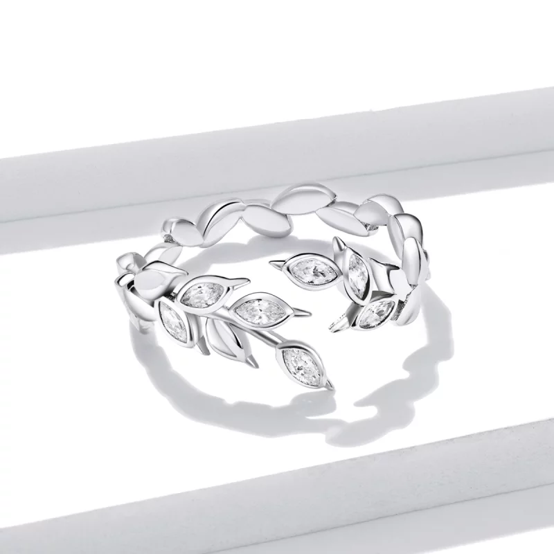 (image pour) Bague Ouverte Style PANDORA Épi de blé brillant - BSR135 - Afficher 3