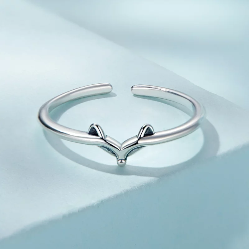 (image pour) Bague ouverte style Pandora renard - SCR868 - Afficher 3
