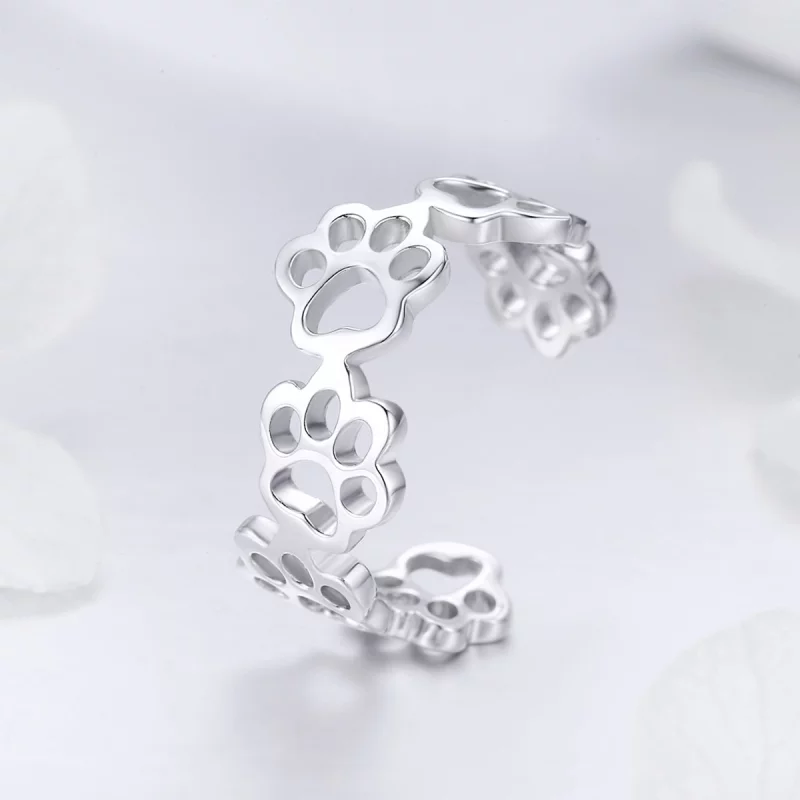 (image pour) Bague Ouverte Style PANDORA Sentier des pattes - SCR424 - Afficher 4