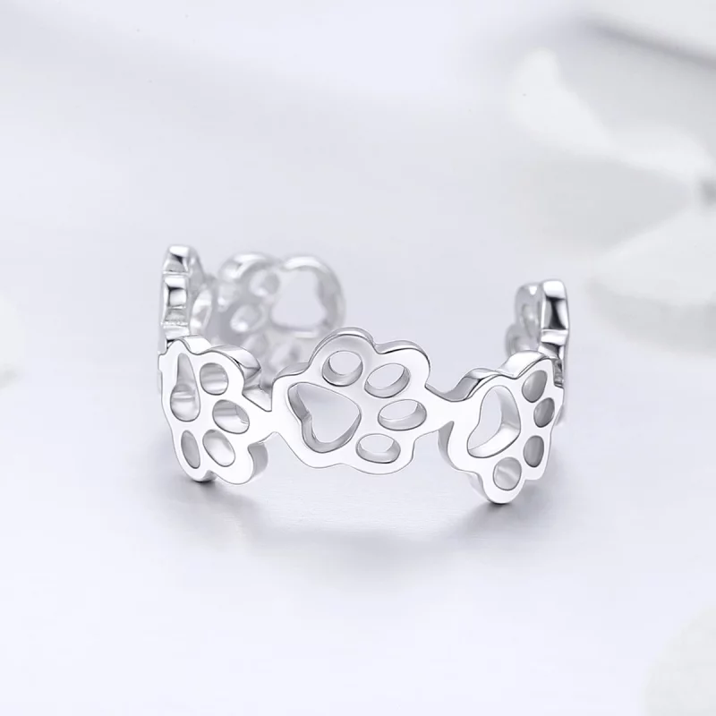 (image pour) Bague Ouverte Style PANDORA Sentier des pattes - SCR424 - Afficher 5