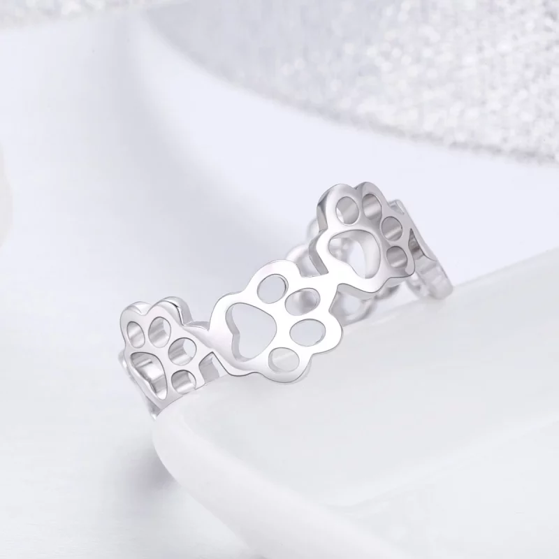 (image pour) Bague Ouverte Style PANDORA Sentier des pattes - SCR424 - Afficher 6