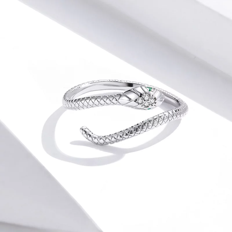 (image pour) Bague Ouverte Style PANDORA Serpent - SCR666 - Afficher 2