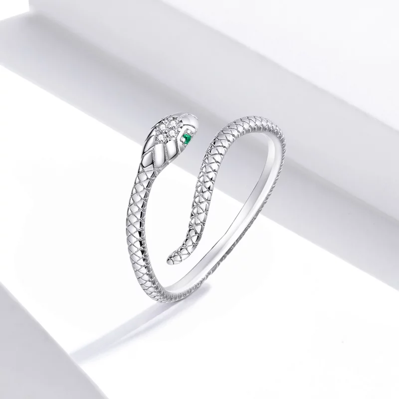 (image pour) Bague Ouverte Style PANDORA Serpent - SCR666 - Afficher 3