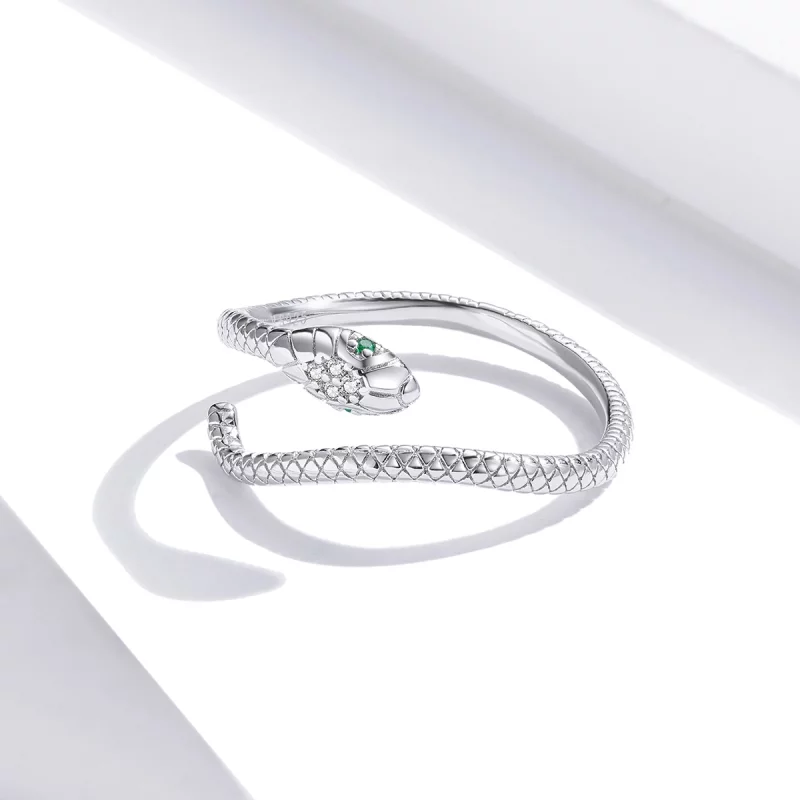 (image pour) Bague Ouverte Style PANDORA Serpent - SCR666 - Afficher 4