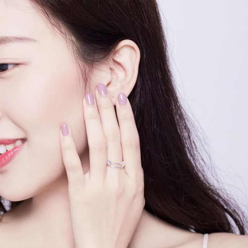 (image pour) Bague Ouverte Style PANDORA Simple - SCR520 - Afficher 9