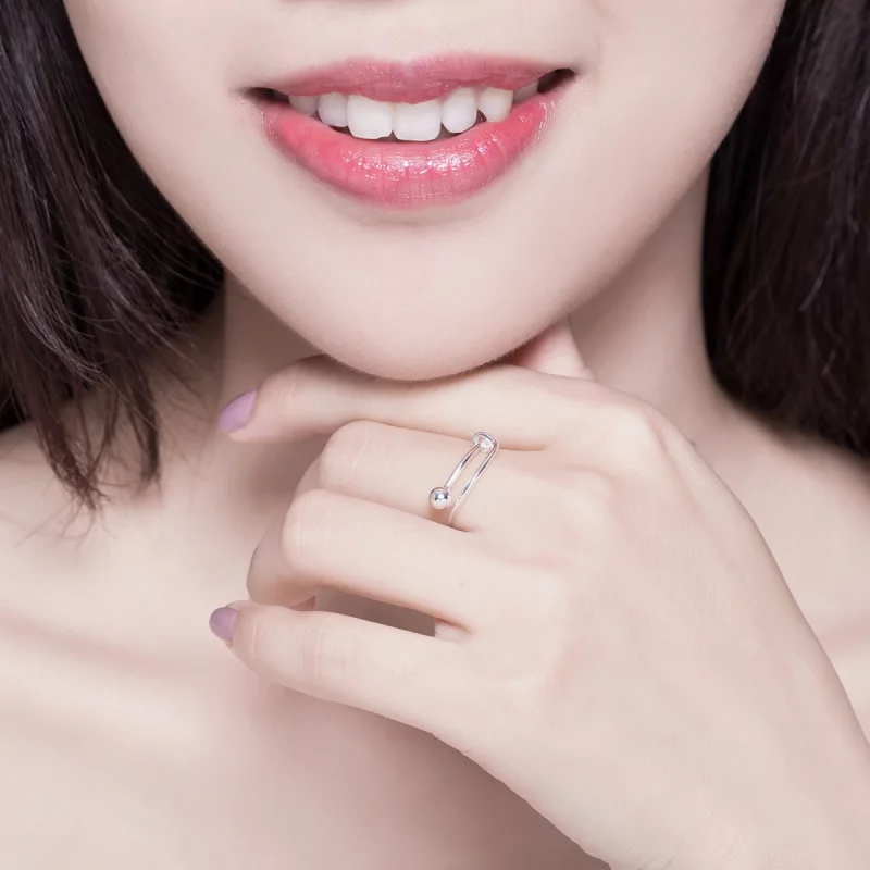 (image pour) Bague Ouverte Style PANDORA Simple - SCR520 - Afficher 10