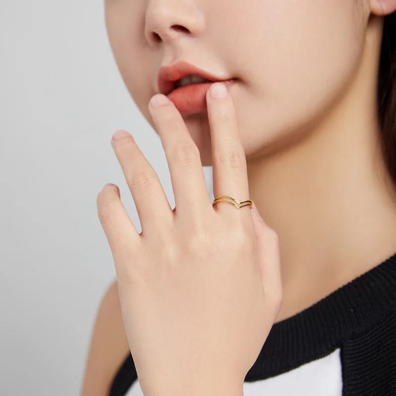 (image pour) Bague Ouverte Style PANDORA Souhaiter - SCR713 - Afficher 5