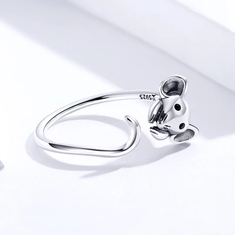 (image pour) Bague Ouverte Style PANDORA Souris mignonne - SCR632 - Afficher 4